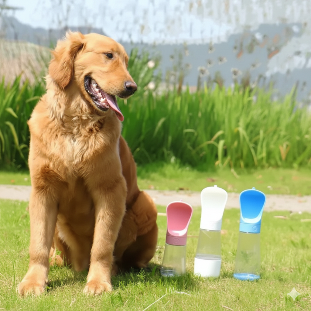 Pawsy club - 2 In 1 Portable Dog Water Bottle