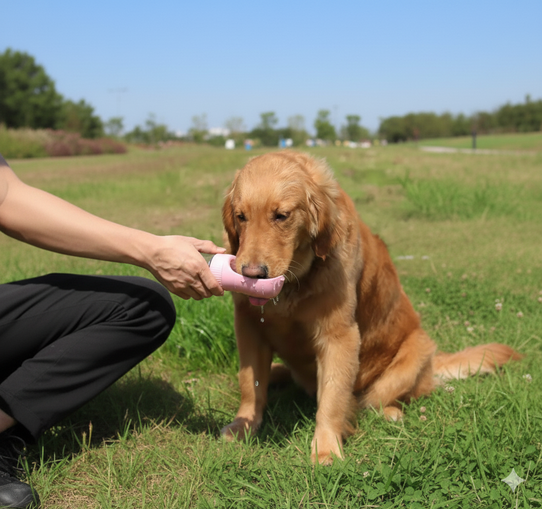 Pawsy club - 2 In 1 Portable Dog Water Bottle